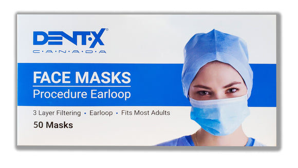 Dent-X Canada ATSM Level 3 Procedure Earloop Masks