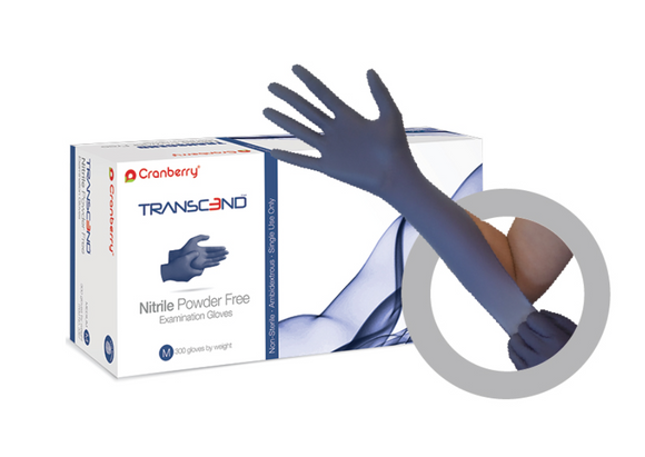 Transcend Nitrile Exam Gloves (Case of 10 boxes, 300 count per box, 250 XL)