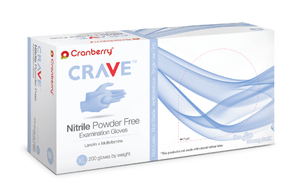 Crave Nitrile Exam Gloves (Case of 10 boxes, 200 count per box)